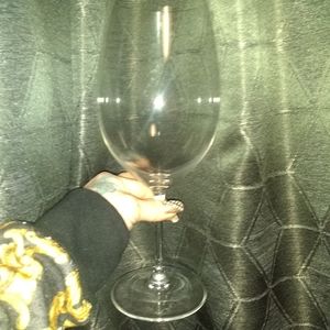 Large single riedel crystal glass